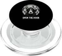 open the door dogs dog funny Border Collie PopSockets PopGrip for MagSafe