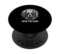 open the door dogs dog funny Boston Terrier PopSockets Adhesive PopGrip