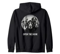 open the door dogs dog funny German Shorthaired Pointer Zip Hoodie