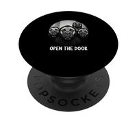 open the door dogs dog funny Mastiff PopSockets Adhesive PopGrip