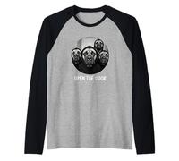 Open the Door Dogs Dog Funny Mastiff Raglan Baseball Tee