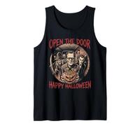 Open The Door Happy Halloween Monsters Trick Treat Tank Top