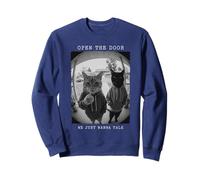 Open The Door Peephole Cats Hoodies Funny Meme Sweatshirt