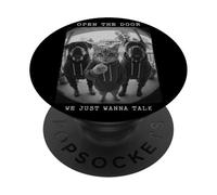 Open The Door Peephole Funny Pet Gang Hoodie Squad PopSockets Adhesive PopGrip
