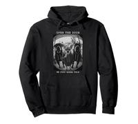 Open The Door We Just Wanna Talk Funny Dogs Peephole Pullover Hoodie