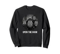Open the door zombie capybaras funny halloween capybara Sweatshirt