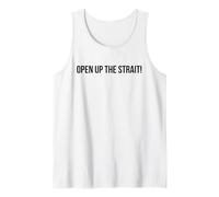 Open The Strait Statement Design | Peace Message Graphic Tank Top