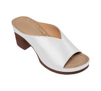 Open Toe Block Heel Mule Slides Sandals for Women Casual Summer Slip On Shoes Simple Lines Smooth Surface Minimalist Style Versatile Selections for Daily Various Work Party Shopping Occasions