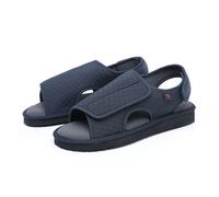 Open Toe Diabetic Sandals for Men & Women | Widened Feet Arthritis Shoes | Edema Shoes with Adjustable Straps | Comfortable & Stylish for Swollen Feet(Dark blue,9 UK)
