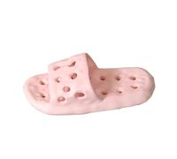 Open Toe Flat Sandals for Women Strappy Sandals Cheese Shower Slippers for Women Men Slide Soft House Shoes Non Shower Shoes 2026 Sandels Black Walking Size 5 (Pink,5)