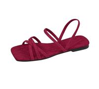 Open Toe Flat Sandals For Women,Womens Walking Sandals,Square Toe Double Thin Strap Flat Slingback Sandals,Open Toe Slip-On Casual Summer Footwear,Non Slip Soft Sole Lightweight Walking Slides
