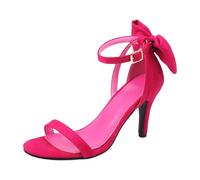 Open Toe Sandals For Women - Stiletto Sandals High Heels New Outer Dance Sandal With Bow On Back Heels For Wedding Party Dance Practice Social Performance Dance Ballroom Evening Wear Shoes