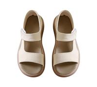 Open Toe Sandals For Women - Summer Sandals For Women One Line With Two Wearable Chunky Sandal Breathable Fish Mouth Leather Sandal With Adjustable Strap Flat Shoes With Soft Sole Wear Every-Day
