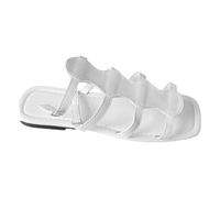 Open Toe Sandals Womens Flat Womens Chunky Sandals Women'S Mid Summer Light Simple Roman Summer New Beach Simple Women's Shoes Orthopedic Woman Washable Sports (White, 7.5)