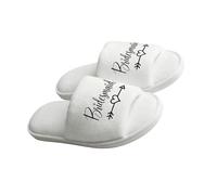 Open Toe Slippers for Bride and Bridesmaid Providing Comfort Heart Design and Size Varieties Wedding Accessory Bridal Party Slippers
