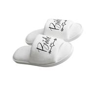 Open Toe Slippers for Bride and Bridesmaid Providing Comfort Heart Design and Size Varieties Wedding Accessory Bridal Party Slippers