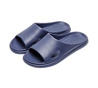 Open Toe Slippers Women, Bath Slippers for Women, Comfortble Cloud Slipper Lightweight House Slipper Slip On Silent Shoes for Bathroom Pool Beach House Wear Casual Plus Size Beach Shoes Navy