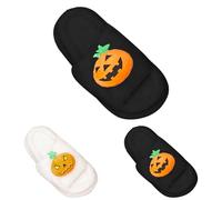 Open Toe Slippers Women Wide Fit, Ladies Halloween Slippers, Cosy Warm Shoe Fluffy Winter Warm Slipper Lightweight Memory Foam Shoes Soft Comfortable Sole Shoes Anti Slip House Slipper