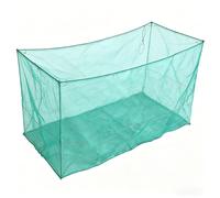 Open-Top Aquaculture Net Cage, No Float Balls, 0.3cm Mesh Fish Farming Cage, Fish Holding Net for Shrimp, Crayfish, Pond, Lake，3x1x1m