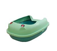 Open Top Cat Litter Tray Box, Detachable Edges For Easy Cleaning, Anti Overflow Semi Enclosed Cat Litter Box, Safe And Durable, Suitable For Kittens-Green||Large 59×42×21cm