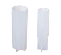 Open-Top Column Mold for Shaped Decorative Casting Pieces, A | Silicone Mold Construction, Direct Top Access for Filling, Column Forms for Decorative Casting Project Work