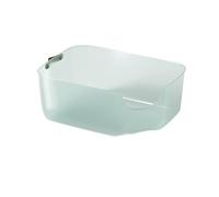 Open Top Extra Large Litter Box, Low Entry Senior Kitty Pan, with Handle, Household Cat Litter Box for Multi Cats Large Cats(Green)