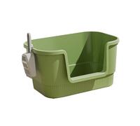 ＡＷＨＡＯ Open Top Pet Litter Box Cat Toilet Cat Litter Container Pet Supplies Jumbo Litter Box Lowered Front for for Indoor Cats, Green