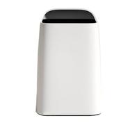 Open Top Trash Can, Touchless Plastic Waste Basket with Removable Inner Bin and Handle for Home Office, 18 Liter Capacity, Modern Design, White