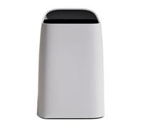 Open Top Trash Can, Touchless Plastic Waste Basket with Removable Inner Bin and Handle for Home Office, 18 Liter Capacity, Modern Design, White