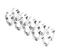 Open Type Spring Terry Clips Set of 10, Heavy Duty Manganese Steel Tool Holders for Garage, Workshop, Shed or Garden Use,Suitable for Brooms, Brushes, Rakes, Pipes and Various Hand Tools