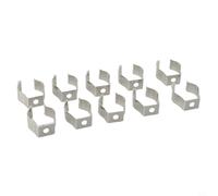 Open Type Spring Terry Clips Set of 10, Heavy Duty Manganese Steel Tool Holders for Garage, Workshop, Shed or Garden Use,Suitable for Brooms, Brushes, Rakes, Pipes and Various Hand Tools (19mm)