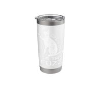 Open Up It's The Fuzz Funny Cat Stainless Steel Insulated Tumbler