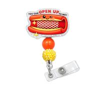 Open Up to Me Badge Reel Cute Smiling Medical Themed Stent Cardiology Cardiac Intensive Unit Interventional Cardiologist Telemetry Office Hospital ID Name Holder Gifts for Nurse Healthcare Workers