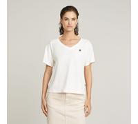 G-Star Women's Open V-Neck Relaxed Top, White (lt chalk D26067-D601-1284), S
