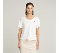 G-Star Women's Open V-Neck Relaxed Top, White (lt chalk D26067-D601-1284), XXL