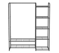 Open wardrobe with hangers, Black Matt / 112W cm