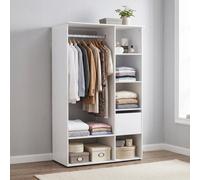 Open Wardrobes Freestanding Clothes Rack With Drawer Garment Storage Organiser