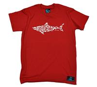 Open Water Men's Shark Scuba Divers Design (XXL - RED) T-SHIRT