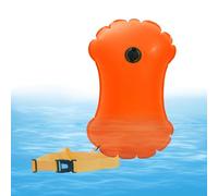 Open Water Swim Buoy - 44cm Inflatable Safety Float, Adjustable Belt Swimming Marker, Portable Visibility Buoy with Lightweight Pvc Design | Water Safety Accessory for Lap Swimming Training Kayaking