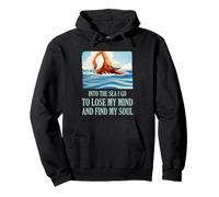 Open Water Swimming Into The Sea I Go Soul Quote Pullover Hoodie