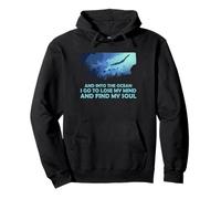 Open Water Swimming Into The Sea I Go Soul Quote Pullover Hoodie