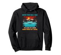 Open Water Swimming Into The Sea I Go Soul Quote Pullover Hoodie