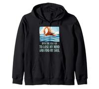 Open Water Swimming Into The Sea I Go Soul Quote Zip Hoodie