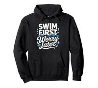 Open Water Triathlon Swimmer Lake Entry Swimming Pullover Hoodie