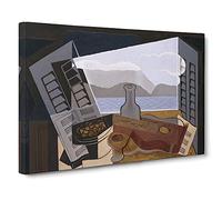 Open Window By Juan Gris Canvas Print | Gallery Wrapped 30mm Frame Wall Art | 30x20 inches | Ready to Hang | Classic Picture | Living Room Bedroom Lounge Office