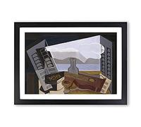 Open Window by Juan Gris Framed Print | A2 Black Framed Wall Art | Ready to Hang | Modern Nature Picture | Living Room Bedroom Lounge Office