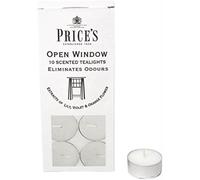 Price's - Open Window Tealights - Pack of 10 - Odour Eliminating Tealights - Made with Lily, Violet and Orange Flower Extracts - Clean, Fresh, Quality Fragrance - Long Lasting Scent