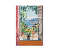 Open Window to The Sea - Fauvist Home Painting Poster Wall Art Poster Scroll Canvas Painting Picture Living Room Decor Home 08x12inch(20x30cm)