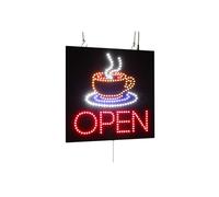 Open with a Coffee Mug Sign, TOPKING Signage, LED Neon Open, Store, Window, Shop, Business, Display, Grand Opening Gift