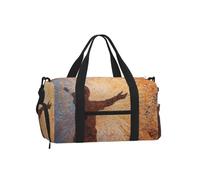 Open Your arms Wide Gym Bag Water-Repellent Twill Shoe Compartment Black